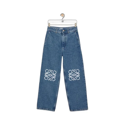 Anagram baggy jeans in denim