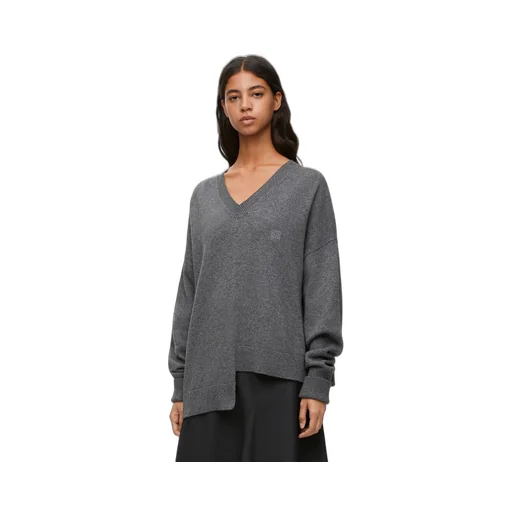 Asymmetric sweater in cashmere