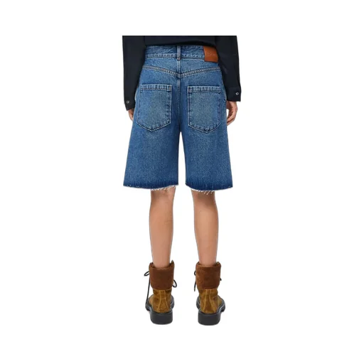 Anagram shorts in denim