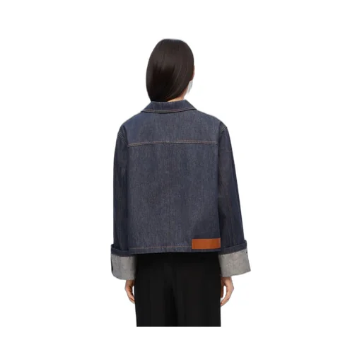 Fisherman turn-up jacket in denim