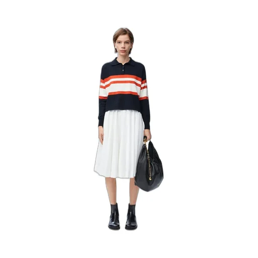Polo sweater in cotton