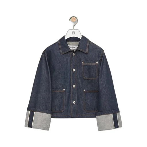 Fisherman turn-up jacket in denim