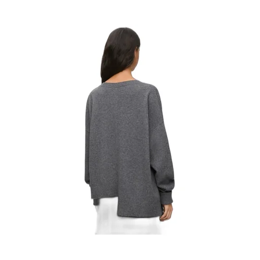 Asymmetric sweater in cashmere