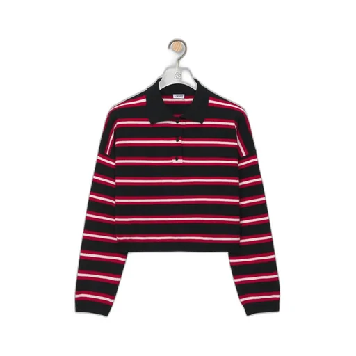 Polo sweater in wool