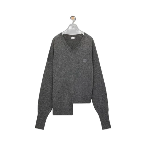 Asymmetric sweater in cashmere