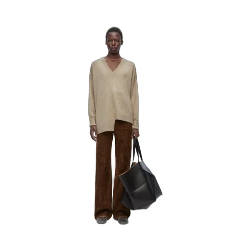 Asymmetric sweater in cashmere