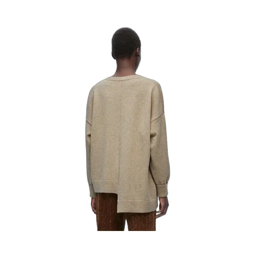 Asymmetric sweater in cashmere