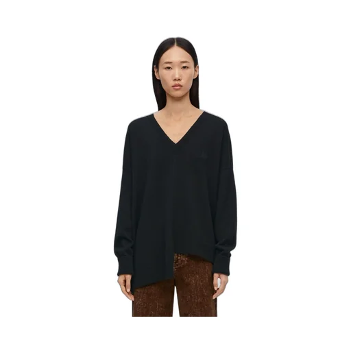 Asymmetric sweater in cashmere