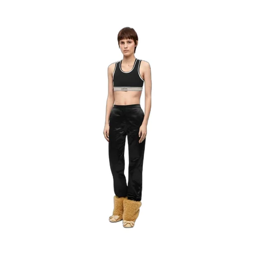 Cropped tank top in viscose