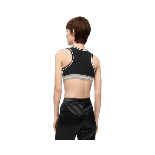 Cropped tank top in viscose