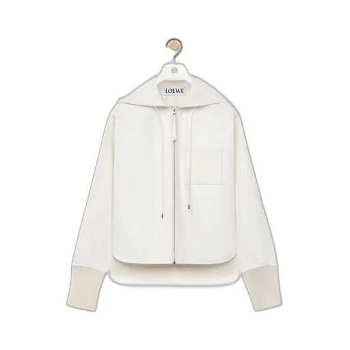 Hooded jacket in nappa lambskin