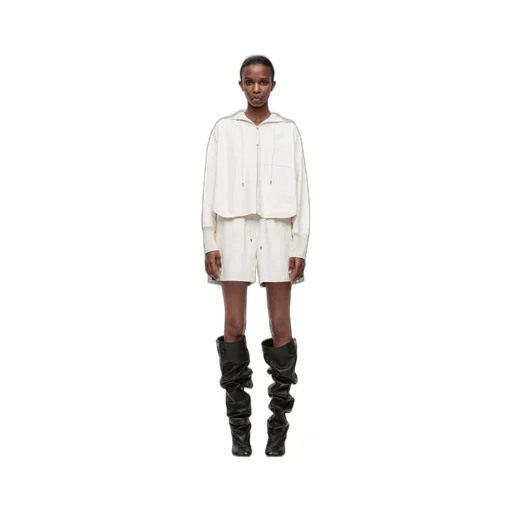 Hooded jacket in nappa lambskin