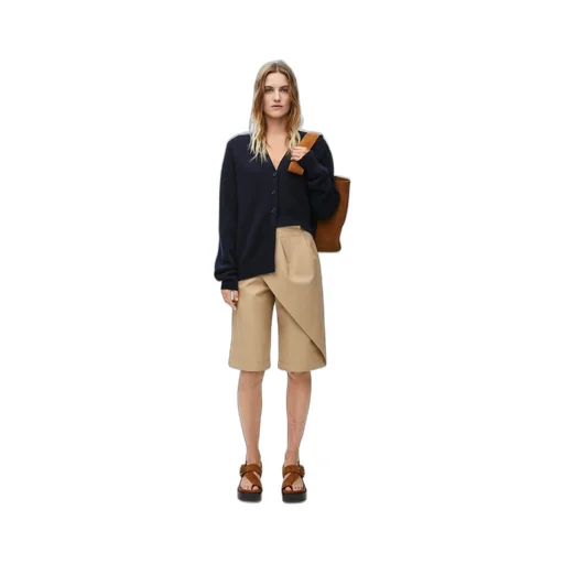 Asymmetric cardigan in cashmere
