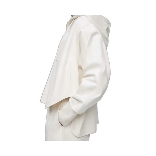 Hooded jacket in nappa lambskin