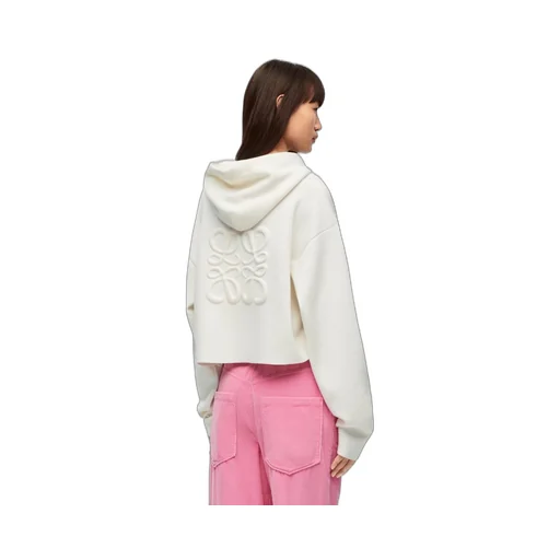 Anagram zip-up hoodie in wool
