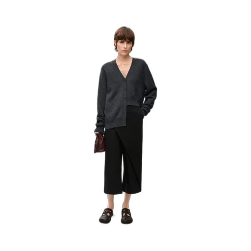 Asymmetric cardigan in cashmere