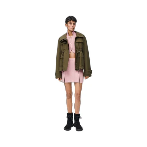 Cropped cardigan In technical knit