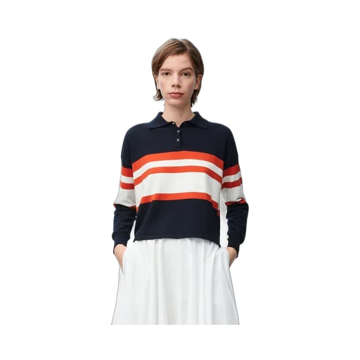 Polo sweater in cotton