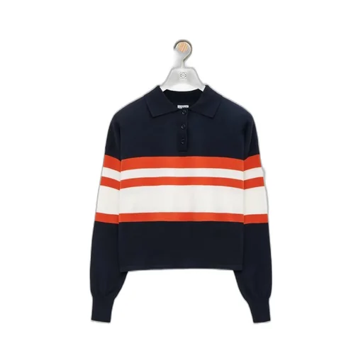 Polo sweater in cotton
