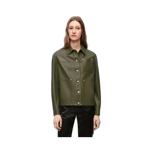 Workwear jacket in nappa lambskin