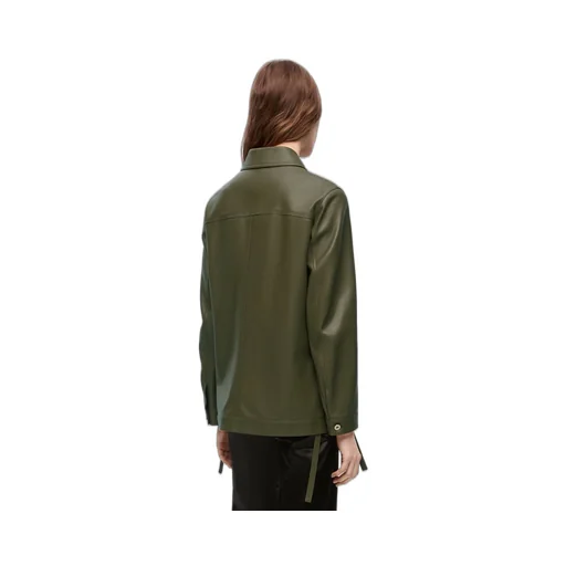 Workwear jacket in nappa lambskin