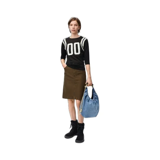 Slim fit T-shirt in cotton and viscose