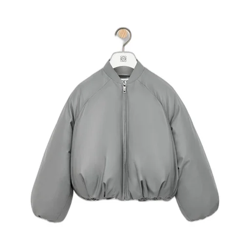 Padded bomber jacket in nappa lambskin