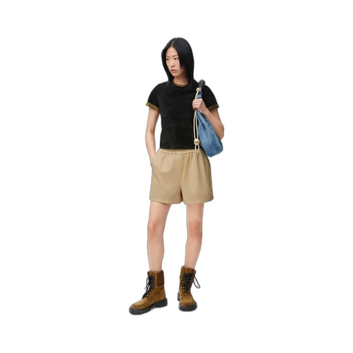 Shorts in satin nappa lambskin