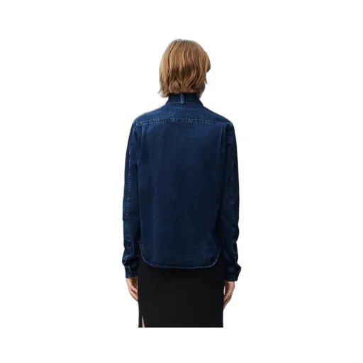 Bow shirt in denim