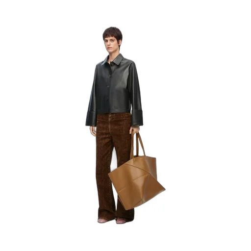Turn-up jacket in nappa lambskin