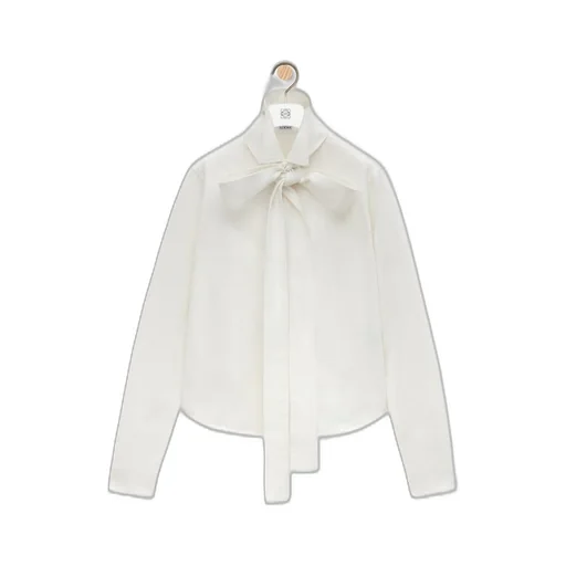 Bow shirt in denim