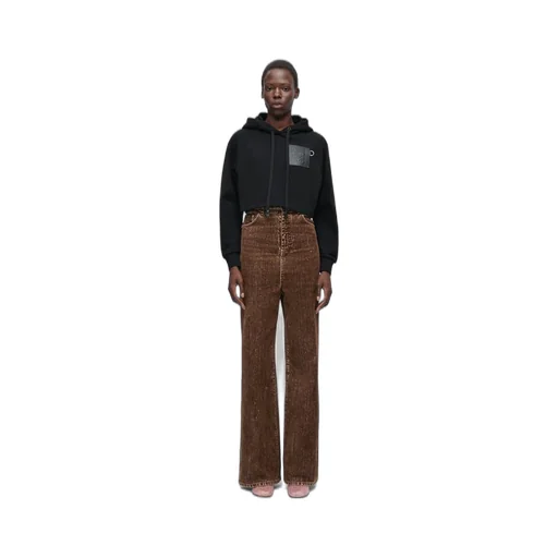 Cropped hoodie in cotton