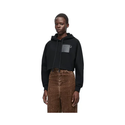 Cropped hoodie in cotton