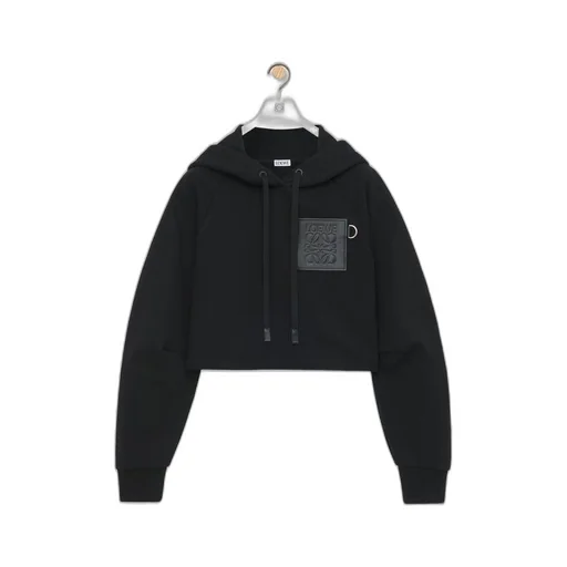 Cropped hoodie in cotton