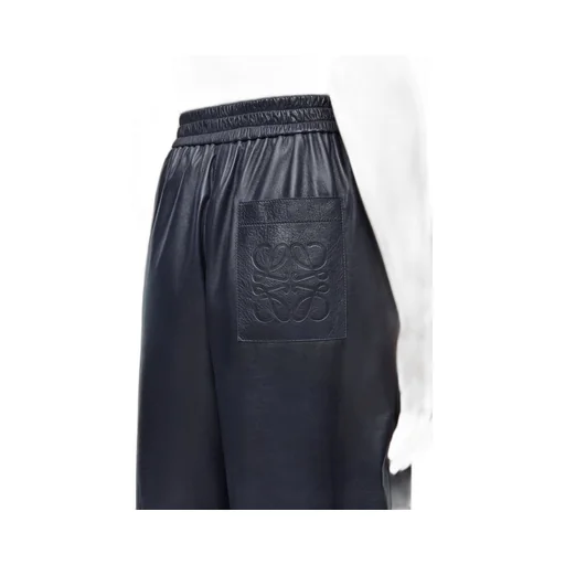 Cropped trousers in nappa lambskin