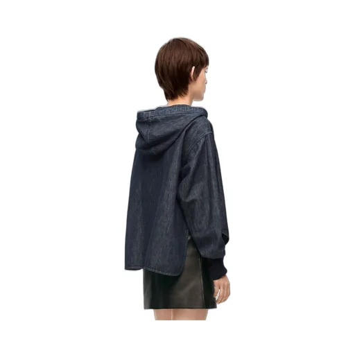 Hooded jacket in denim