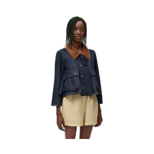 Trapeze jacket in denim