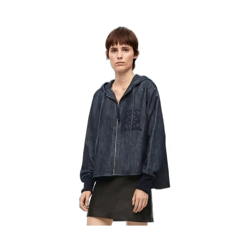 Hooded jacket in denim