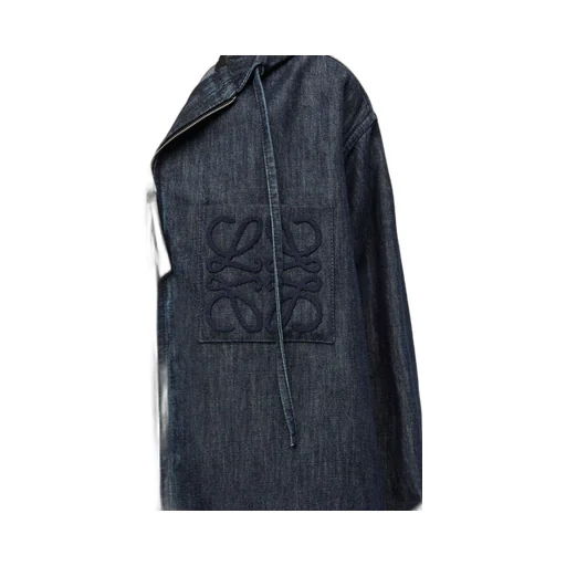 Hooded jacket in denim