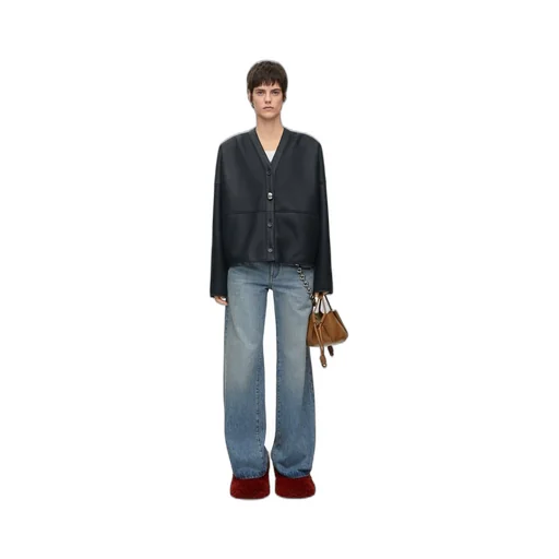 Cardigan in shearling