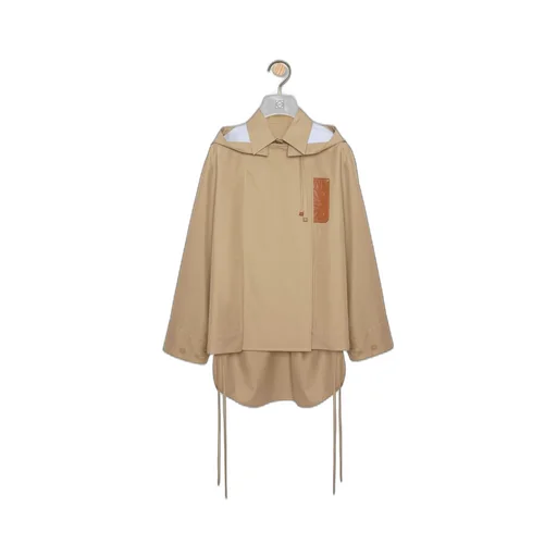 Hooded parka in cotton