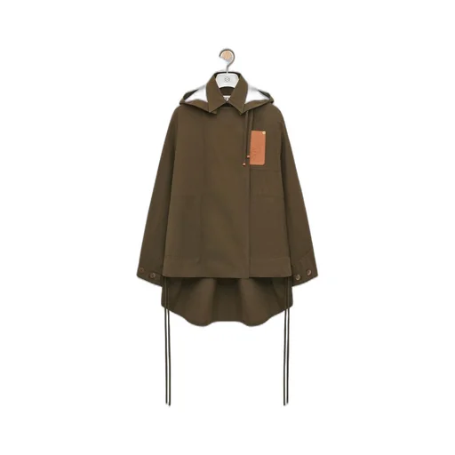 Hooded parka in cotton