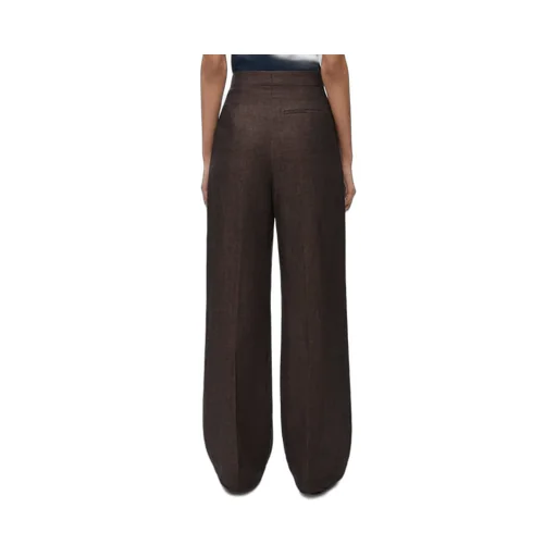 High waisted trousers in linen