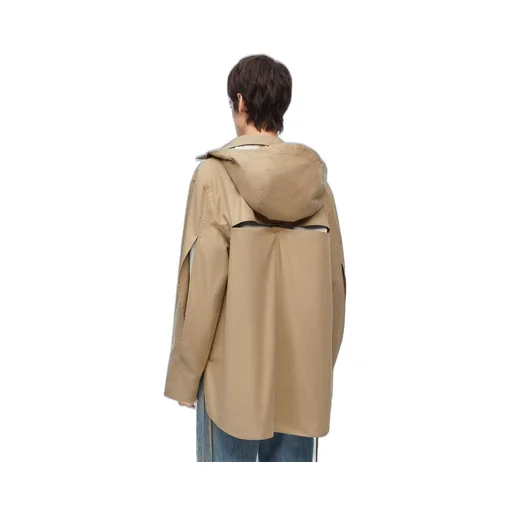 Hooded parka in cotton