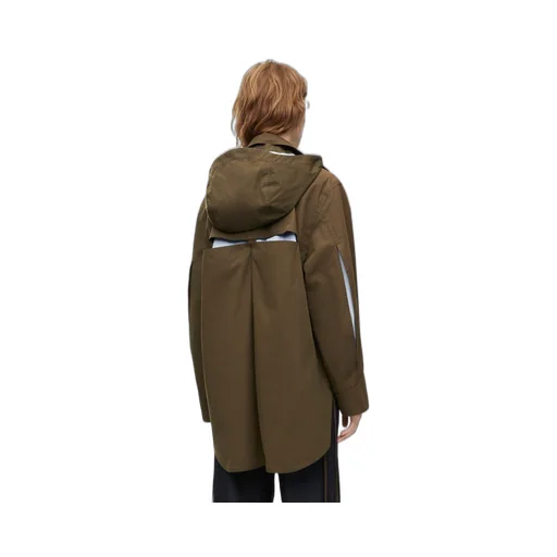 Hooded parka in cotton
