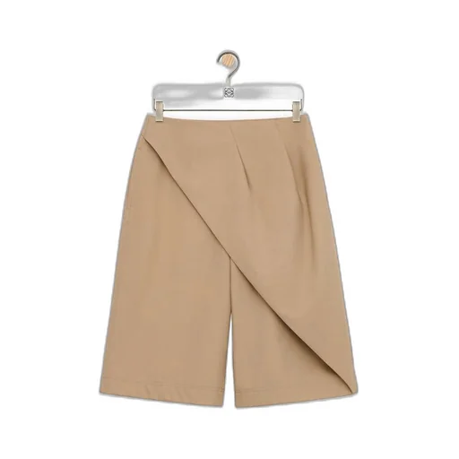 Pleated shorts in cotton