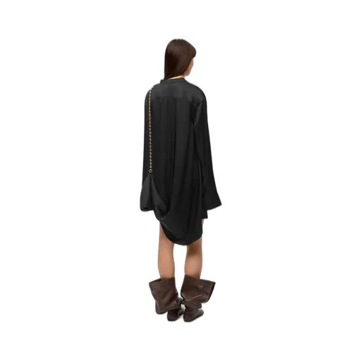 Chain shirt dress in silk