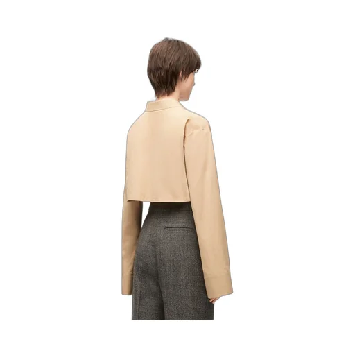 Cropped shirt in cotton