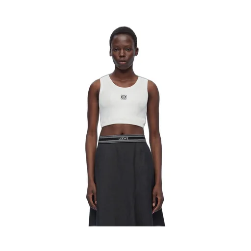 Cropped Anagram tank top in cotton