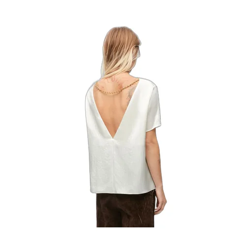 Chain top in technical satin